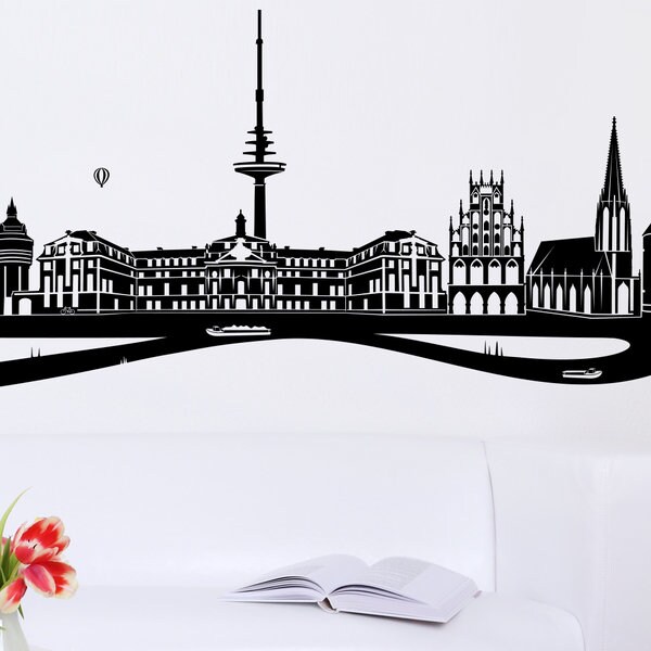 Made Germany Münster in - Skyline Etsy WANDKINGS Wall 100% Tattoo