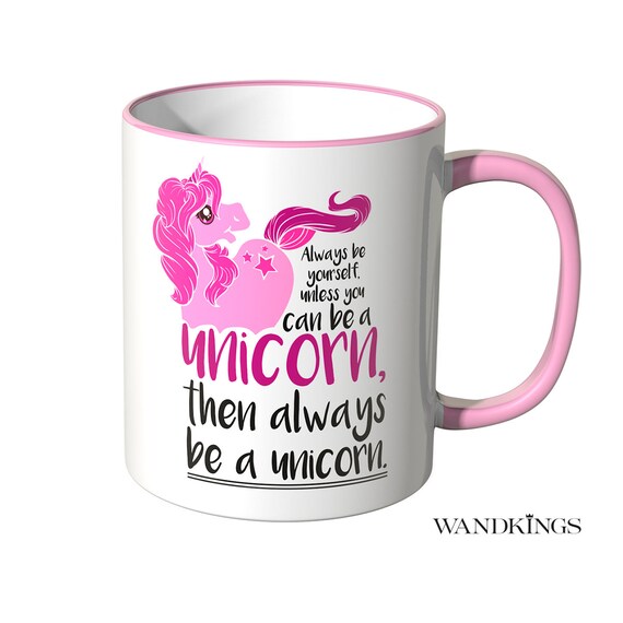 Farben Tasche Einhorn JUNIWORDS Jutebeutel Motiv /"Always be Yourself/" versch