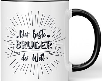 JUNIWORDS Tasse "Der beste Bruder der Welt" - 100 % Made in Germany