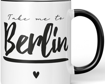 JUNIWORDS Tasse "Take me to Berlin" - 100 % Made in Germany