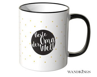 Taza WANDKINGS "La mejor abuela del mundo" puntos - 100% Made in Germany