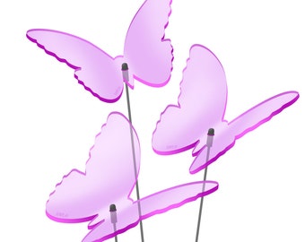 SUNPLAY sun catcher 3x 10 cm butterflies "Maddy" in purple - 100% Made in Germany