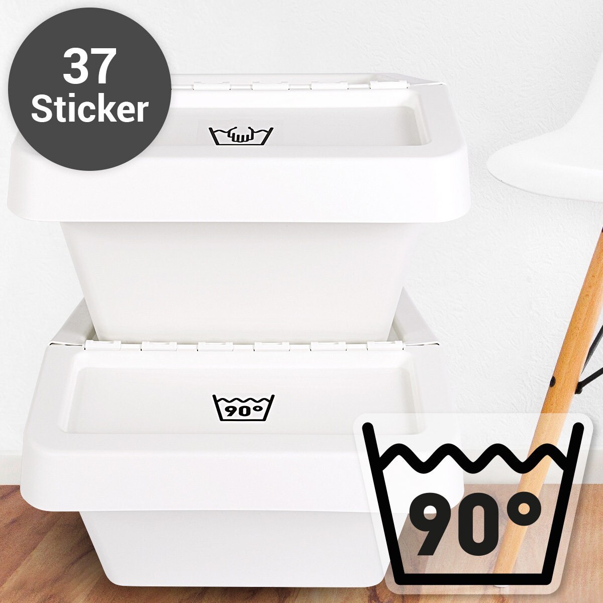 WANDKINGS Wäsche-Aufkleber 37 Stück 100 % Made | Etsy