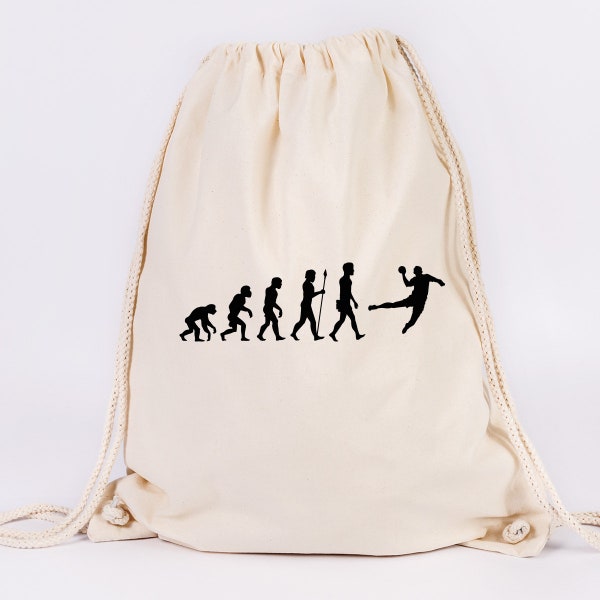 JUNIWORDS Gym bag motif "Evolution Handball" - 100 % Made in Germany