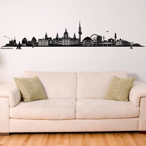 WANDKINGS Wall Tattoo Skyline Hanover 100% Made in Germany image 3