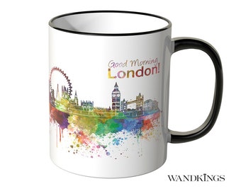 WANDKINGS Tasse "Aquarell Skyline London" - 100 % Made in Germany