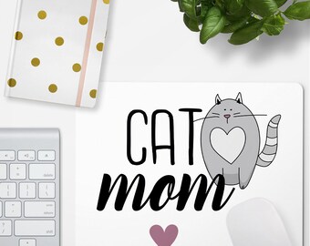 JUNIWORDS Mousepad "Cat mom" - 100 % Made in Germany