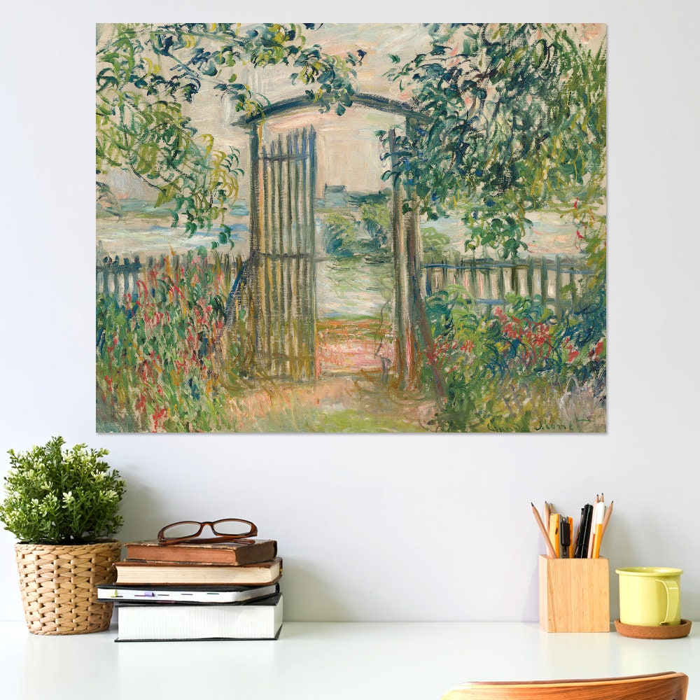 JUNIWORDS Künstler Poster Claude Monet: Das Gartentor in | Etsy