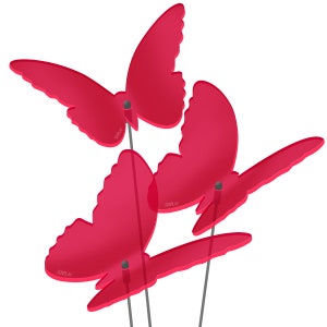 SUNPLAY sun catcher 3x 20 cm butterflies "Maddy" in red - 100% Made in Germany