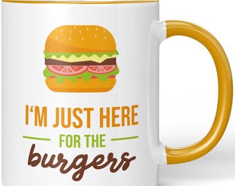 JUNIWORDS Tasse "I'm just here for the burgers" - 100 % Made in Germany