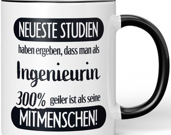 JUNIWORD's beker "Recente studies hebben aangetoond dat je als ingenieur 300% bent dan je medemensen!" - Made in Germany