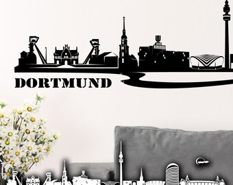 WANDKINGS Wall Tattoo Skyline Dortmund - 100% Made in Germany