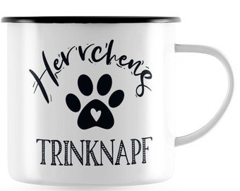 JUNIWORDS enamel cup “Herrchens Trinknapf” - 100% Made in Germany