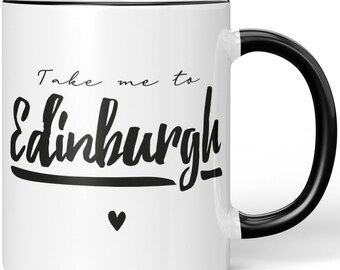 Mug JUNIWORDS « Emmenez-moi à Édimbourg » - 100% Made in Germany