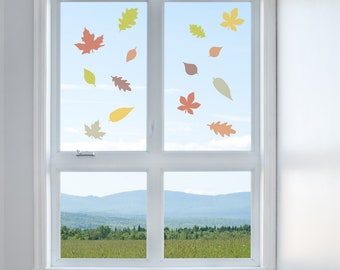 WANDKINGS "Fensteraufkleber Herbstblätter" A4 Set- 100 % Made in Germany