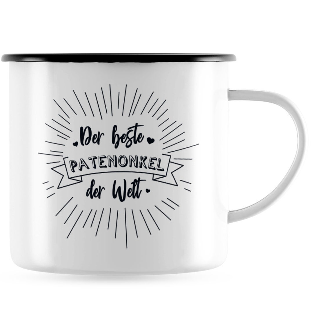Mug en émail JUNIWORDS Le meilleur parrain du monde 100% Made in ...
