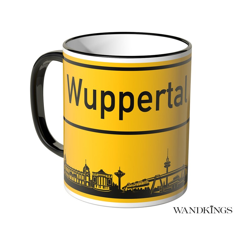 WANDKINGS Tasse Ortsschild Wuppertal 100 % Made in Germany Bild 1