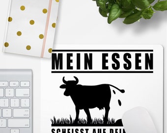 JUNIWORDS Mousepad "Mein Essen scheisst auf dein Essen" - 100 % Made in Germany
