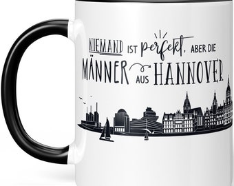 JUNIWORDS Mug "Nobody is perfect, but the men from Hanover are damn close" - 100% Made in Germany