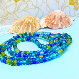 Blue Mermaid waist beads/belly beads/ waist chains/ African waist beads/ waistlet/ cute waist beads/ blue waist beads/ sea inspired jewelry