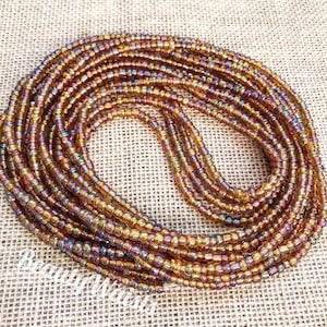 Melanin Queen waist beads/belly beads/ multi color brown waist chains/ waistlet/ waist bead africa/