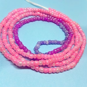 Rosy Love waist beads/belly beads/ waist chains/African waist beads/ tummy waistlet/ cute waist beads/ pink and purple