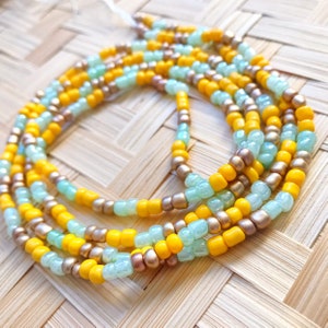 Sunset Dust waist beads/belly beads/ waist chains/ African waist beads/ tummy waistlet/ cute waist beads/ yellow waist beads