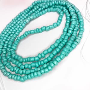 Aqua Bae waist beads/belly beads/ waist chains/ African waist beads/tummy waistlet/ solid color waist beads/ blue waist beads