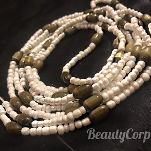 Catz Eye waist beads/belly beads/ waist chains/  African waist beads/ tummy waistlet/ cute weight loss beads/ white waist beads