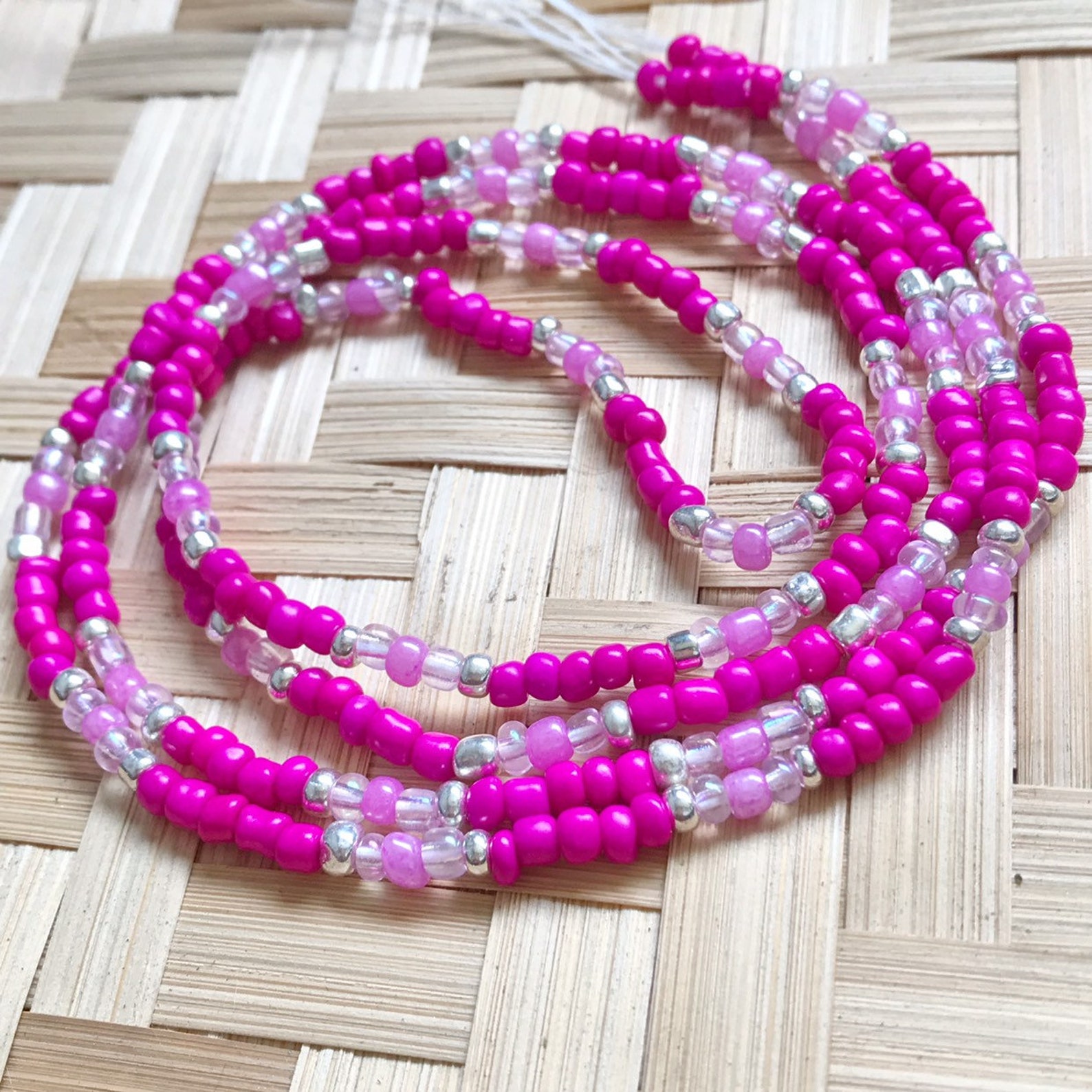 Pink Lush Waist Beads/ Tummy Belly Beads/multi Color Waist Etsy