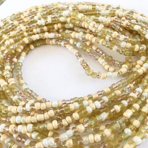 CREAM waist beads/ multi color waist beads/belly beads/ weight loss waist chain/ African waist beads/tummy waistlet/ cute white waist beads