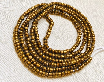 Brown Sugar waist beads/belly beads/ waist chains/  African waist beads/ waistlet/ waist bead/ brown waist beads/ solid color waist  beads