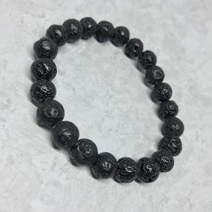 Lava Stone Nattual bracelets/ Volcanic Stone bracelet/For Men or Women/ Different Sizes To Choose/ Essential Oil Diffuser Beaded Jewelry