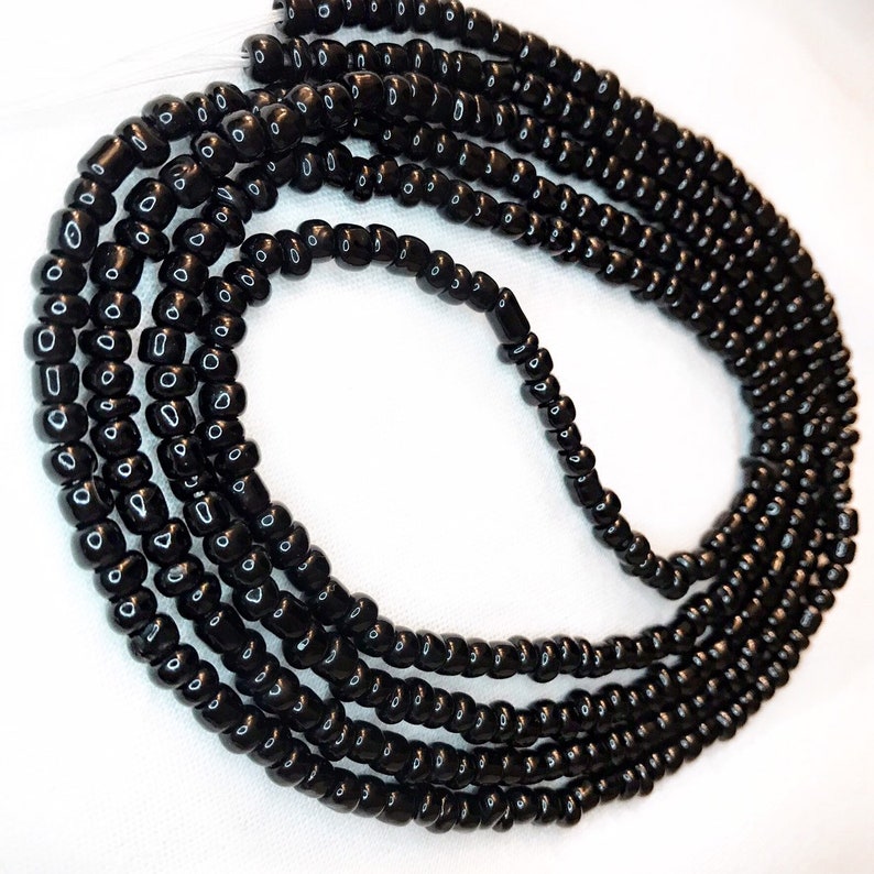 Black Goddess Waist Beads/belly Beads/ Weight Loss Waist Etsy