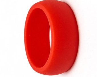 Rot dicker Silikongummi Ring | 8,7mm