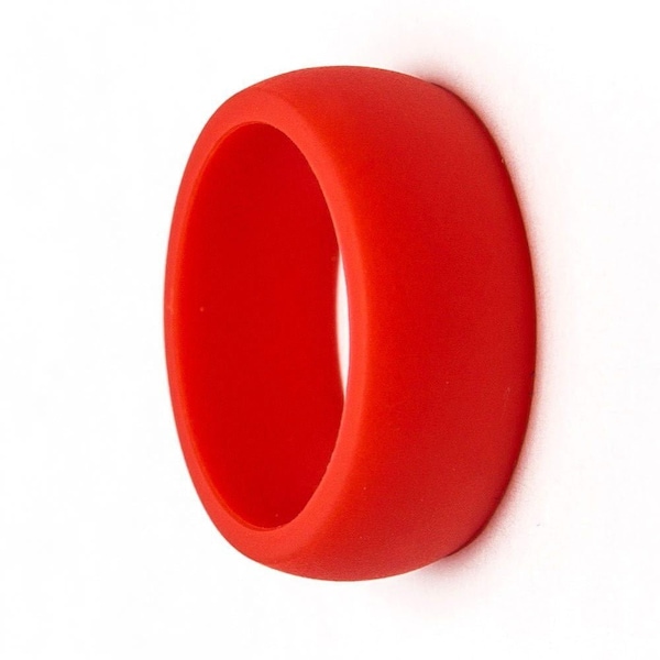 Anneau en caoutchouc de silicone épais rouge | 8,7 mm