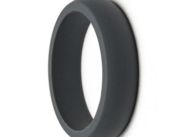 Charcoal Thin Silicone Rubber Ring | 5.5mm