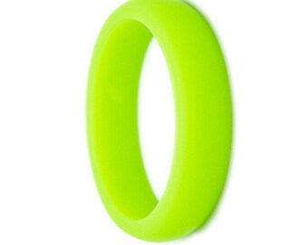 Neon Green Thin Silicone Rubber Ring | 5.5mm