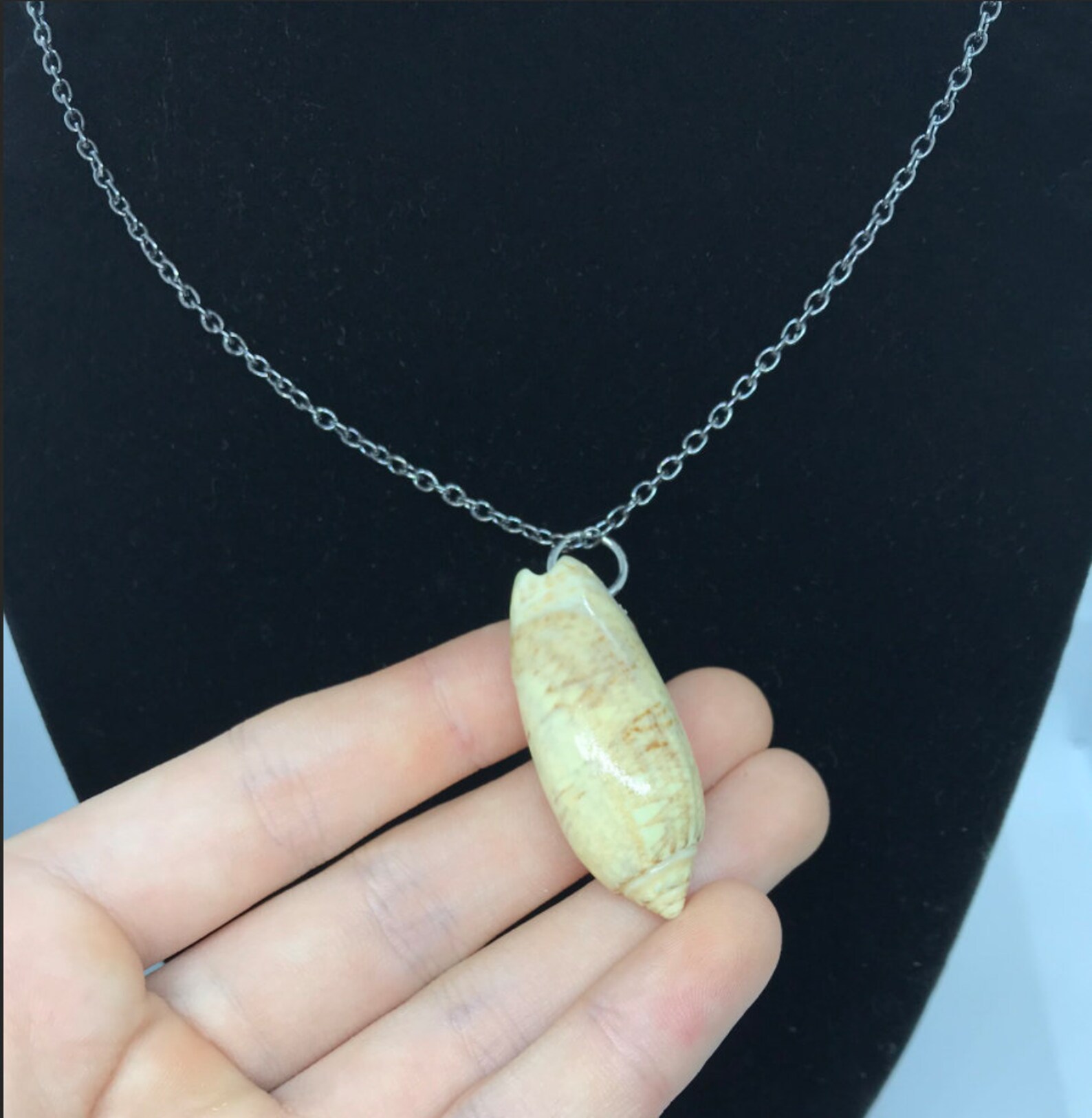 Lettered Olive Shell Necklace Shell Necklace Seashell Etsy