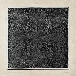 Dezelfde linosnede van Komon | Japans haaienpatroon 21 x 21 cm | handgemaakt Himalayapapier | speciaal cadeau-idee | Gratis verzending