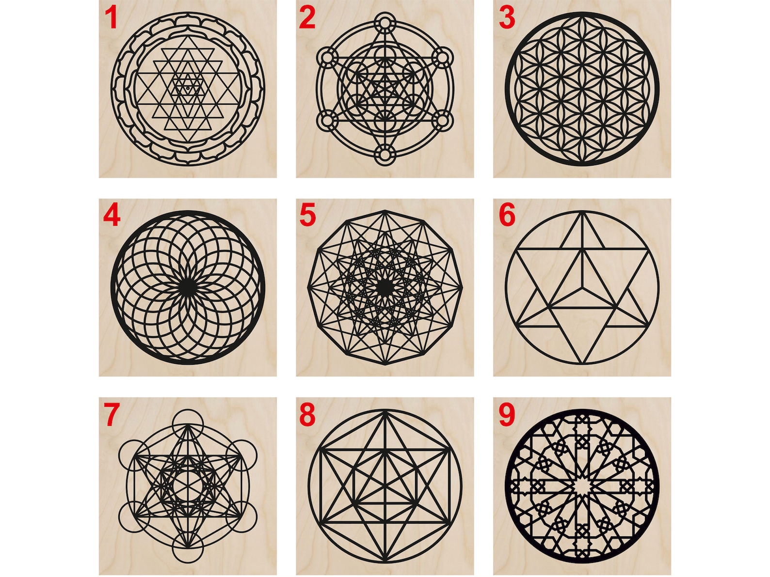 Sacred Geometry Wall Art Make Your Own Set of 3 Wall Art Etsy