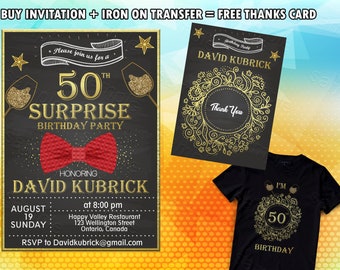 50th birthday invite etsy