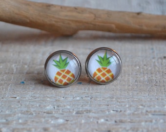 Feather Jewelry - earrings - hypoallergenic - earrings - earrings - pineapple