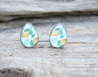 Feather Jewelry - earrings - hypoallergenic - earrings - earrings - earrings - lemon