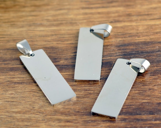 Round 34mm 10 Stainless Steel Stamping Blanks Charms Dog Tag Blank Discs Etching Blank Engraving Blank