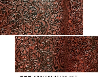 Embossed Leather Cowboy Tool Turquoise Brown For Earrings Leather by Square Soft and Pliable for Crafters Bags Wallets Upholstery