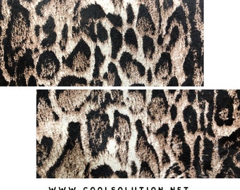 Leather Sheets, Snow Leopard Print, Cowhide Leather, Custom Cuts, Hair On Hide -  3.75-4 oz/1.7-1.8 mm - Stenciled Leather