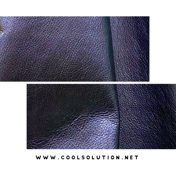 Leather Sheets, Smooth Leather Rio Sapphire, Cut to Size, Full Grain Leather  1.1 - 1.3 mm For Fringe, Bags, Wallets, Horse Tack, Earrings