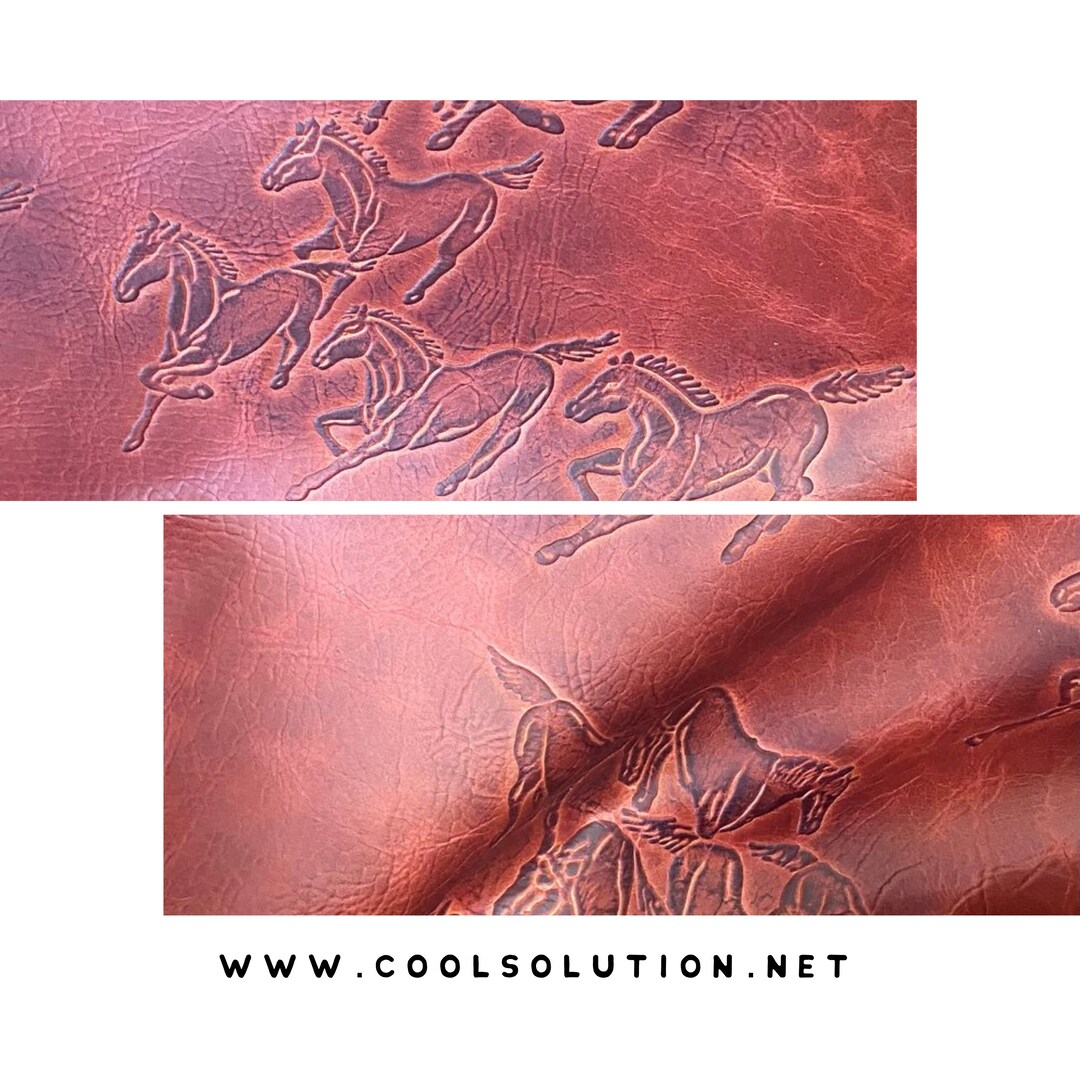 leather-sheets-embossed-running-horses-tobacco-cut-to-size