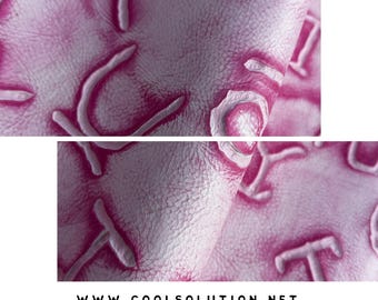Mini marques en cuir gaufré rose foncé, coupes personnalisées 8 x 8, 10 x 12, 12 x 12, 18 x 16, feuilles de cuir pour sacs, portefeuille 1,2-1,4 mm / 3-3,5 oz
